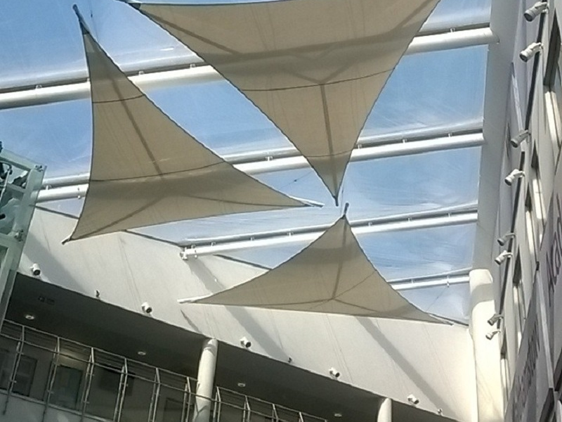 Interior tensile sails at Walthamstow Academy